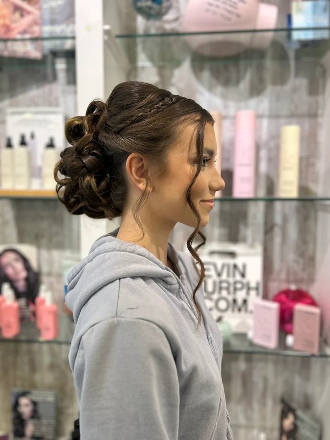 Updo styled in salon — Blowtox Palm Beach Gardens